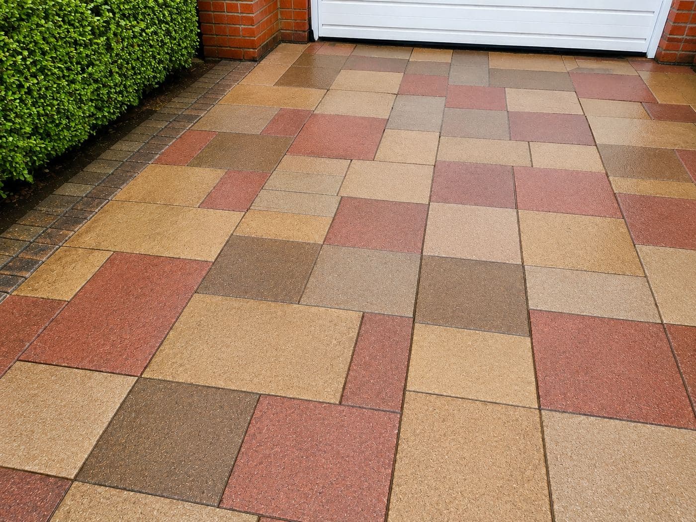Pressure-washed driveway - after