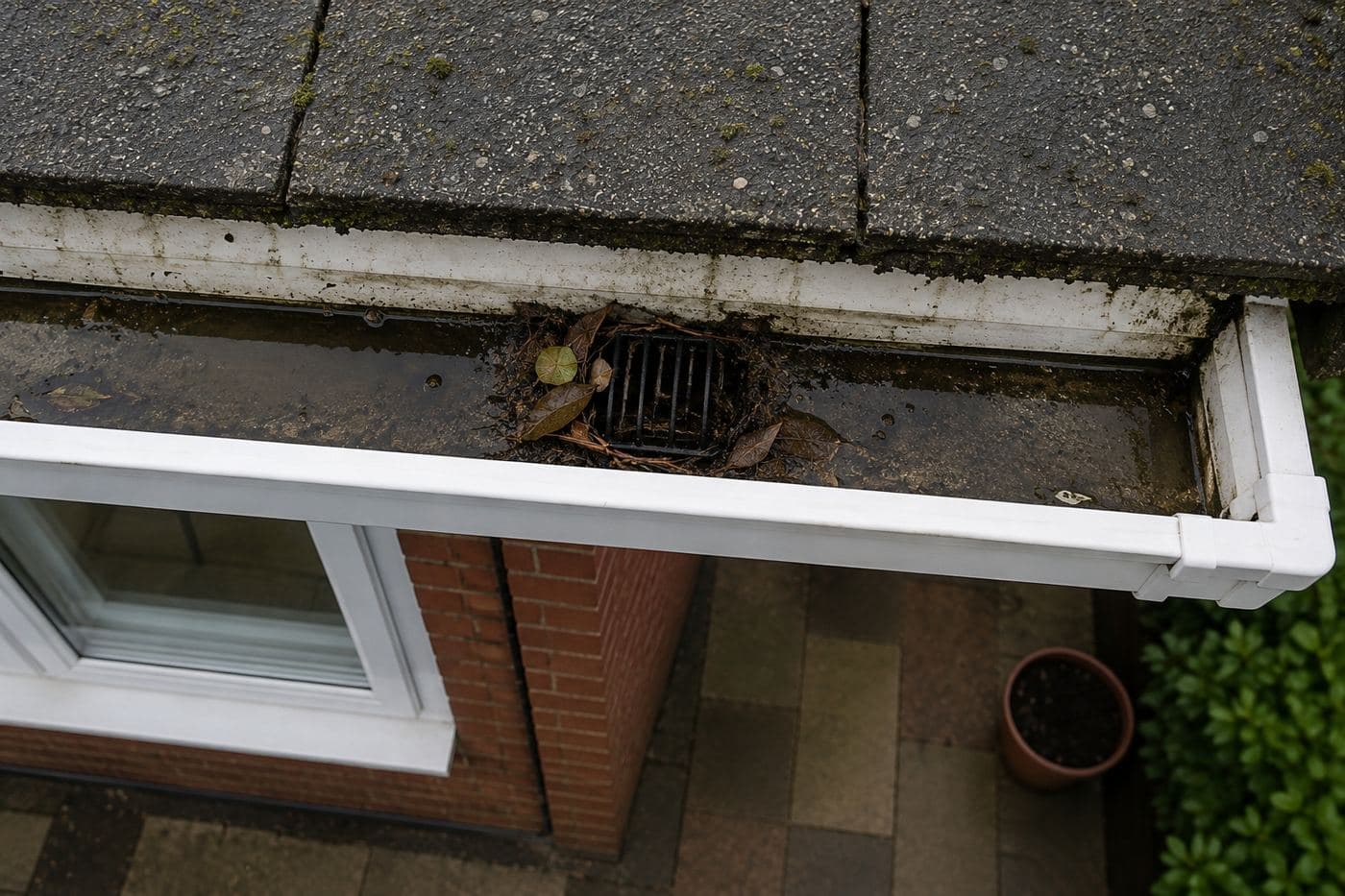 Gutter Cleaning job 3 - before